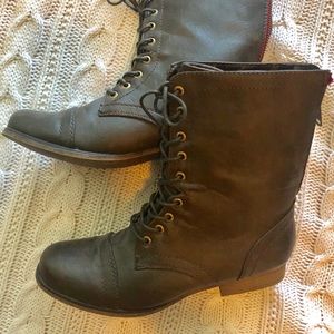 Lace Brown Boots NWOT